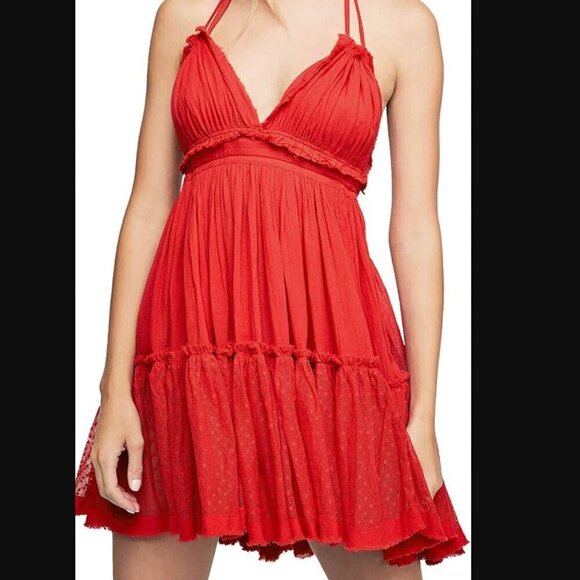 Womens Summer Halter Deep V Neck Sexy Patchwork Mini Short Dress Size Small - Picture 6 of 9